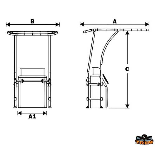 Trem Al�minyum T-Top 