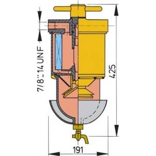 Vetus WS750 su ay�r�c�/mazot filtresi