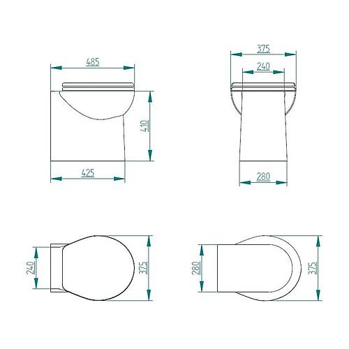 PLANUS SMART 24V BEYAZ TA�, THR. K�TL� TUVALET