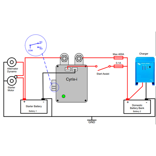 Cyrix-i 12V/24V 400A Battery Combiner