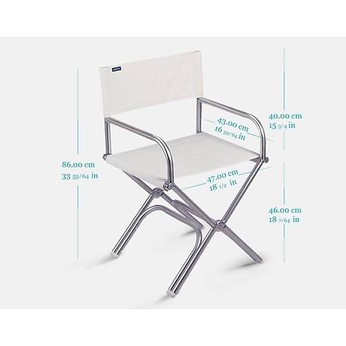 Aluminum Gverte Sandalyesi Beyaz