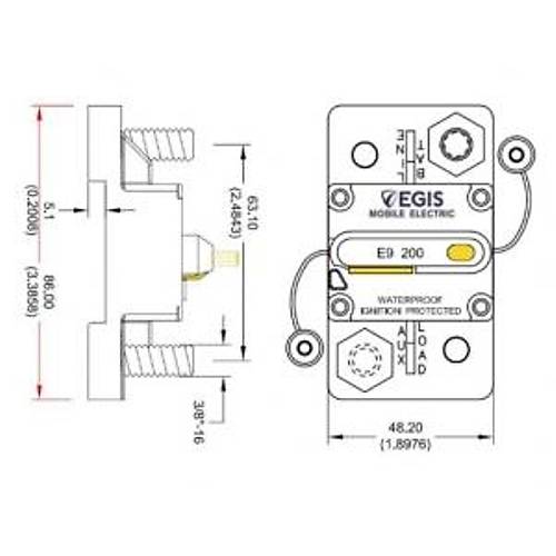 EGIS 4709 Serisi Termal Devre Kesici Sigorta