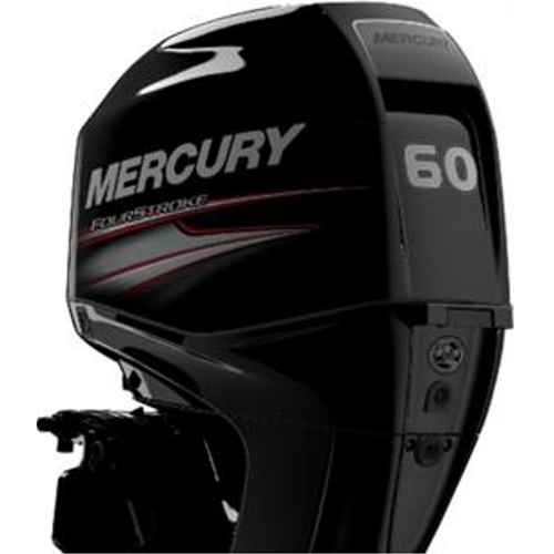 Mercury 60 HP D�rt Zamanl� Deniz Motoru Uzun �aft Mar�l� Trimli