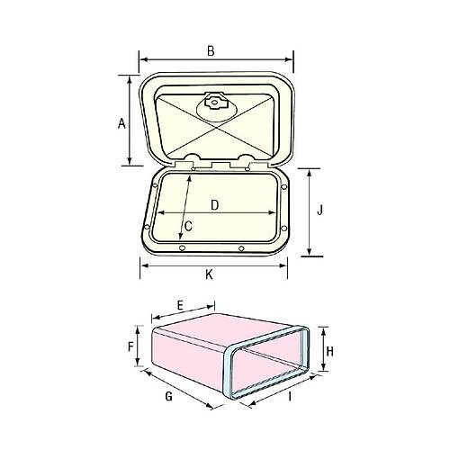Nuova Rade Plastik Torpido kutusu, beyaz