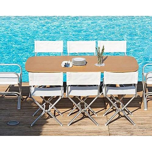 Aluminum Gverte Sandalyesi Beyaz