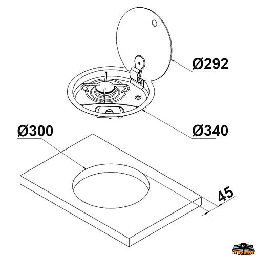 CAN FC1345 Kapakl� G�mme Ocak