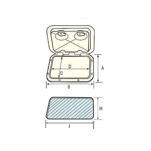 Nuova Rade Plastik Kapak Mid-Line seri 380 x 380mm