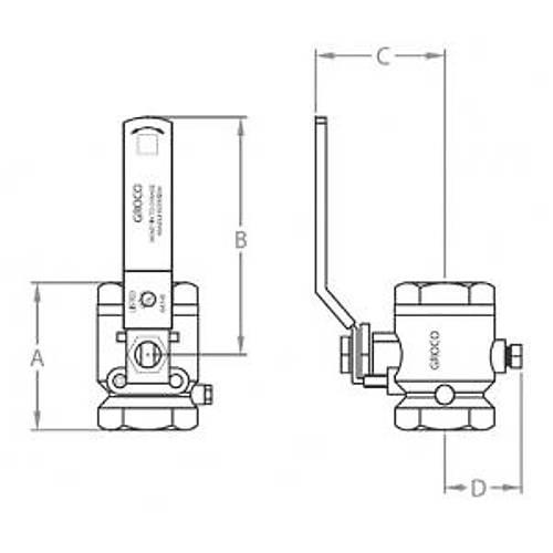 Groco k�resel vana Di� (BSPP) 1/4