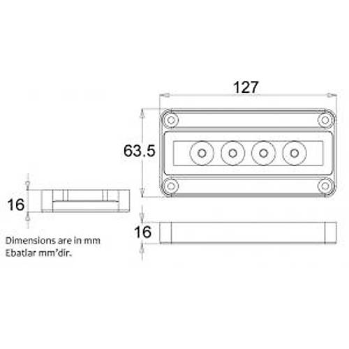 Lumitec Nevis LT y�ksek g��l� makine dairesi ayd�nlatma lambas�