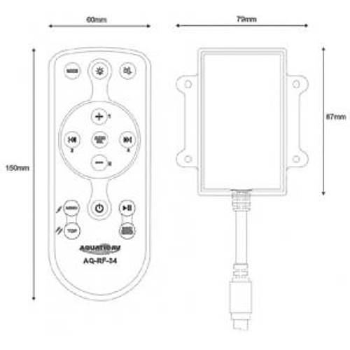 Aquatic AQ-RF-34 radyo frekansl el tipi kumanda