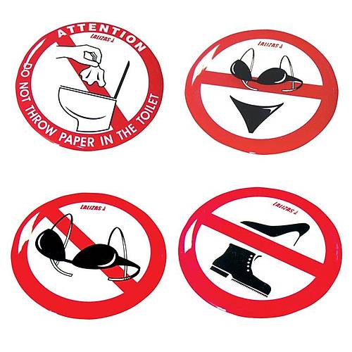 Silikon Etiket 80Mm No Paper �n The Toilet