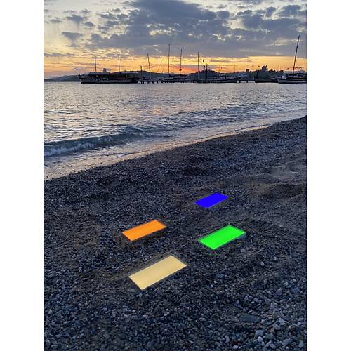 Solar Led Zemin Armat�r� 10 Adet 12x12 Cm 