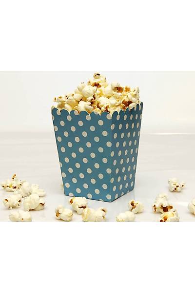 Mavi Puantiyeli PopCorn (Msr) Kutusu