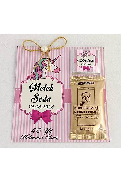 nci Detayl Kahve ve ikolatal Kz Bebek Hediyesi - Unicorn