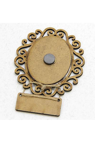Ayetli Ahap Oval ereve - Magnet
