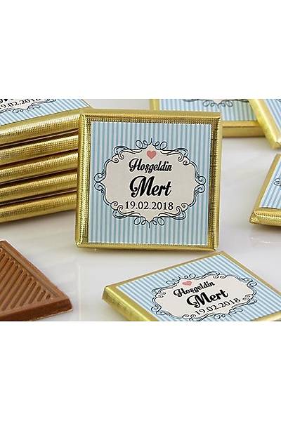 Erkek Bebek Dkme ikolata - ereveli