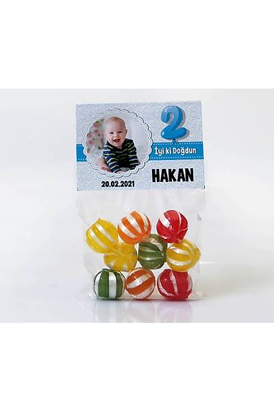 sim Baskl Poetli Meyveli eker - Erkek Bebek