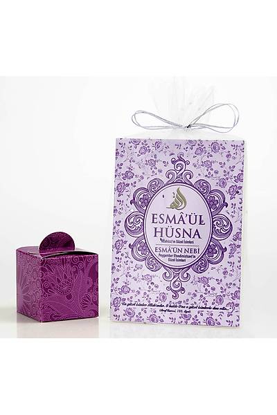MOR Esma'l 3'l Set / eker Kutusu + Tl Kese