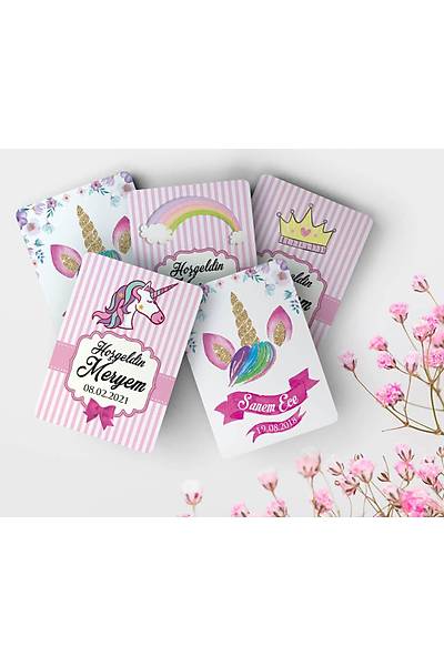 Kz Bebek Hediye Seti - ikolata, Magnet, Kap Ss - Unicorn