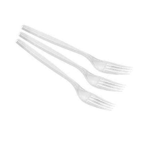 PLASTİK ŞEFFAF ÇATAL 100'lü