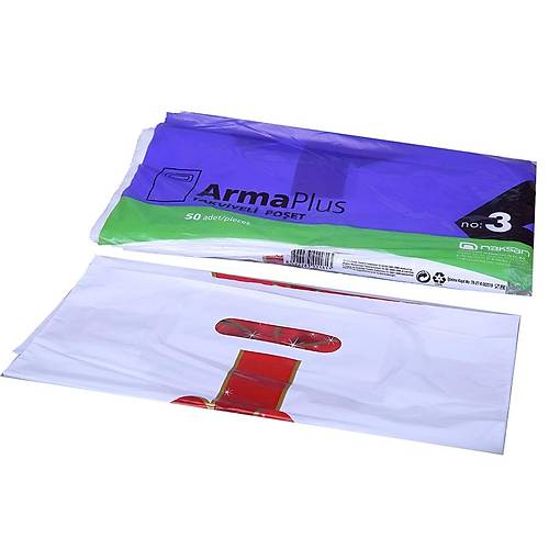 Takviyeli Poşet Desenli 3 numara 33x45