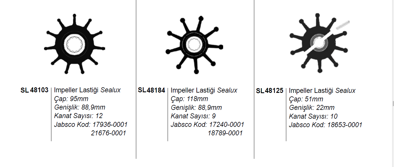 IMPELLER LASTİĞİ Sealux 17240