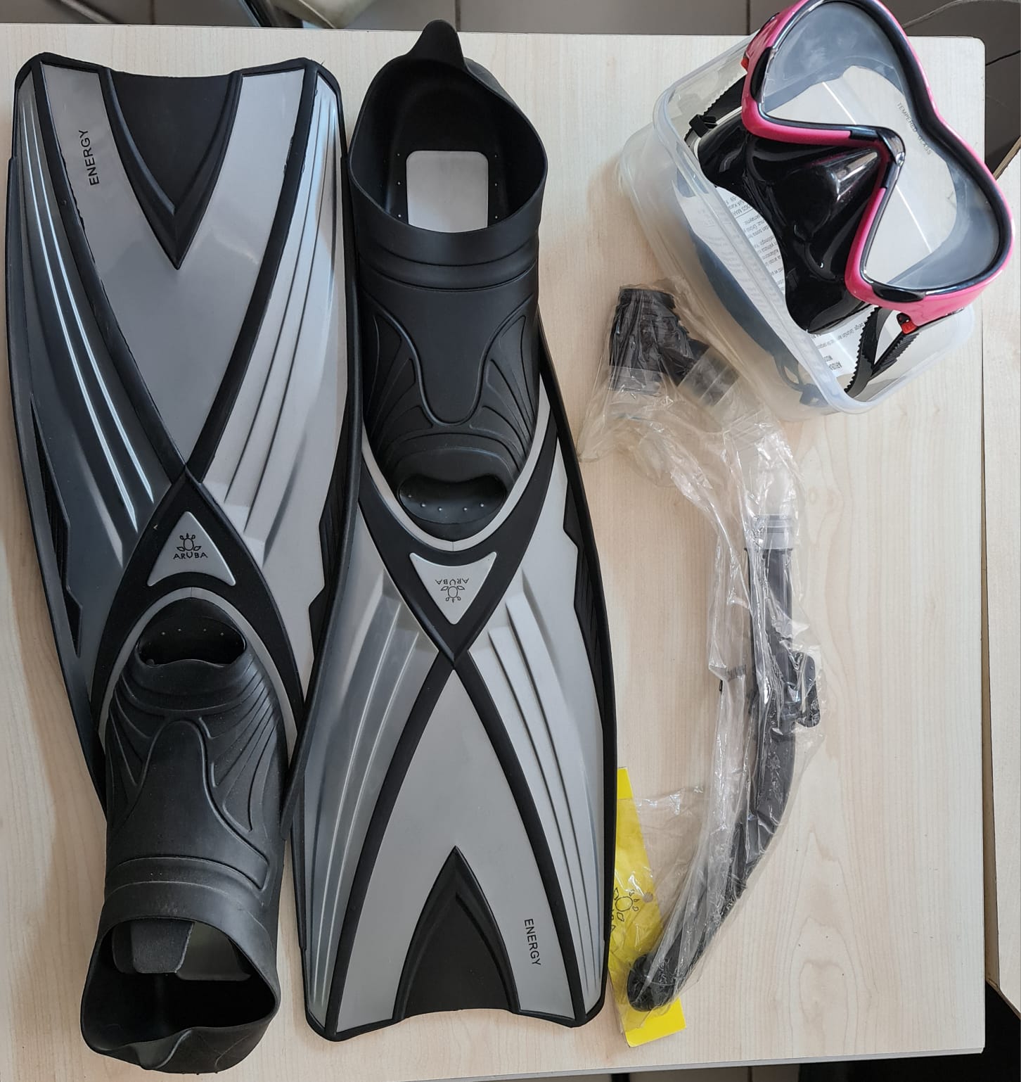 ARUBA REACTION MASKE+SNORKEL+PALET SET  42-43