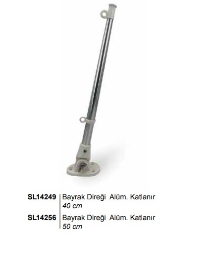 IŞIKSIZ BAYRAK DİREĞİ KATLANIR ALÜMİNYUM 40cm