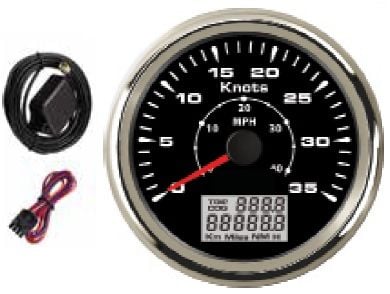 SÜRAT GÖSTERGESİ GPS 35MPH sealux 12/24v Ø85mm SİYAH