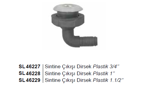 SU ÇIKIŞI PLASTİK DİRSEK 1.1/2''