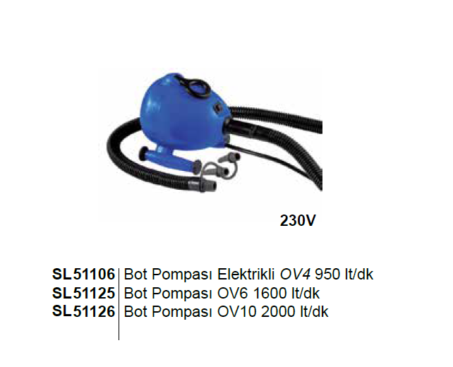 BOT POMPASI OV4 ELEKTRİKLİ  950L/min