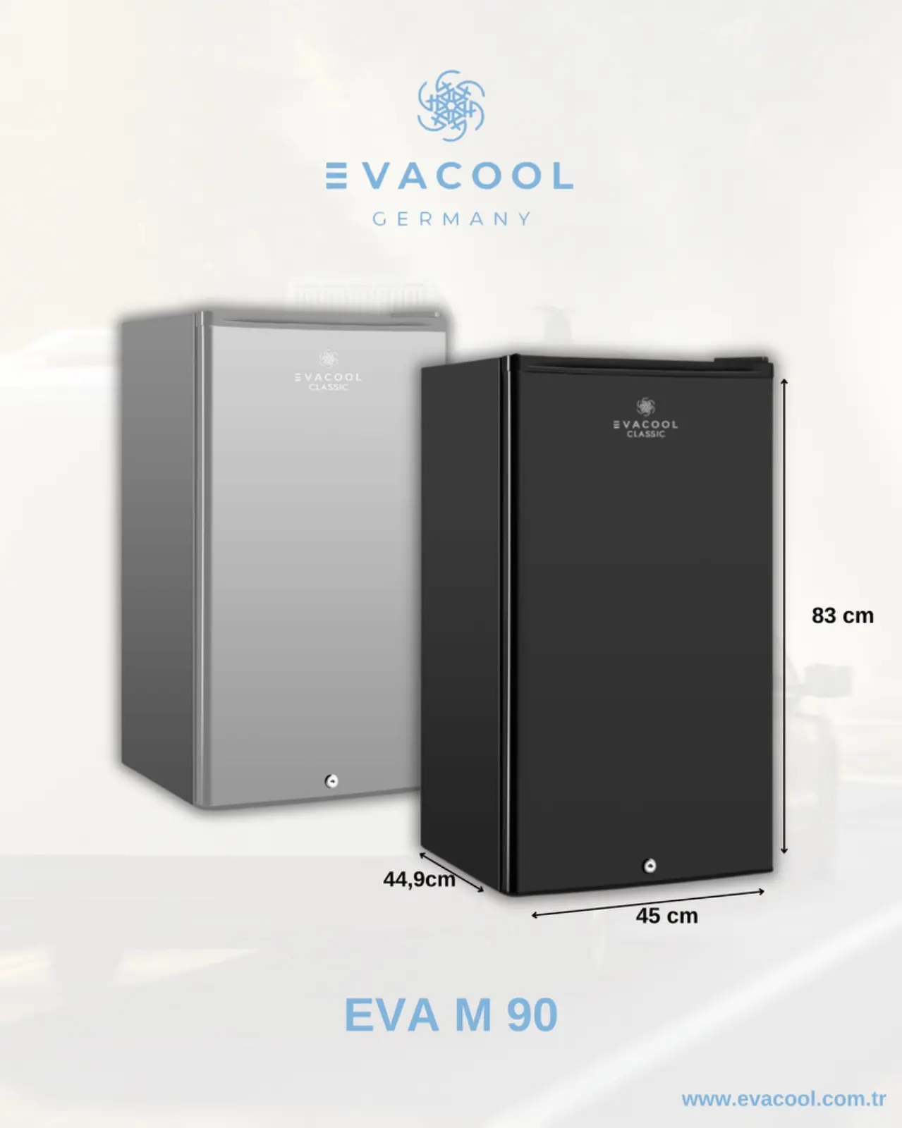 EVACOOL MARİN BUZDOLABI   90 LT 12-24 V GRİ