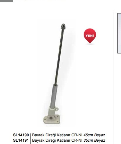 BAYRAK DİREĞİ BEYAZ 35cm