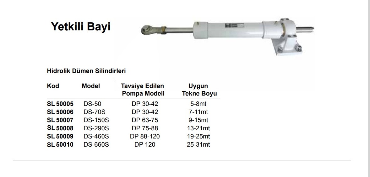 DS-50 HİDROLİK SİLİNDİR