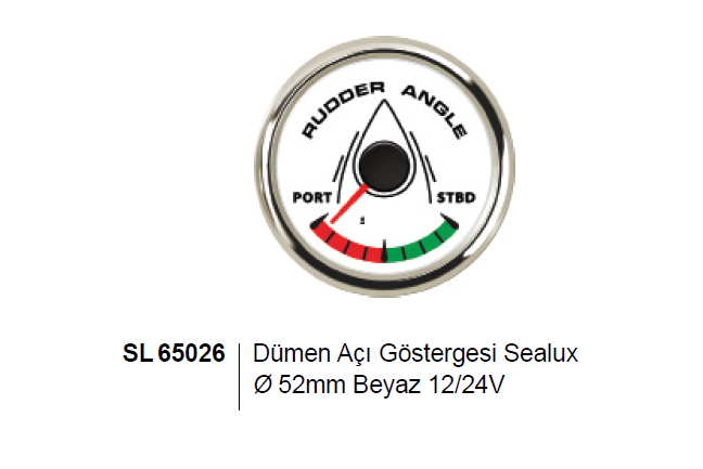 SEALUX DÜMEN AÇI GÖSTERGESİ 12/24v Ø52mm SİYAH