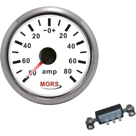 AMPERMETRE 12-24 V BEYAZ + ŞÖNT DAHİL