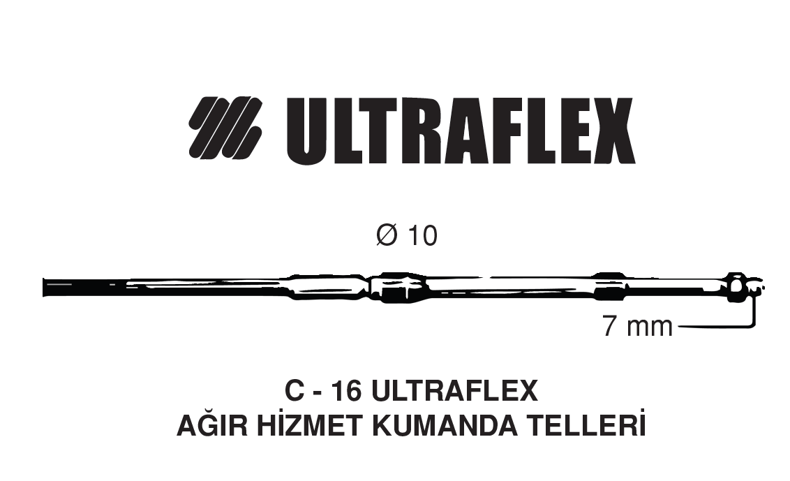 ULTRAFLEX AĞIR HİZMET KUMANDA TELİ   4 MT 13 FEET