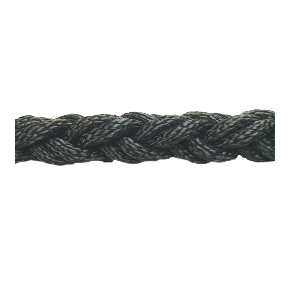 POLYESTER HALAT 8 KOLLU 22 MM SİYAH (1 MT=367 GR) ( Metre fiyatıdır)
