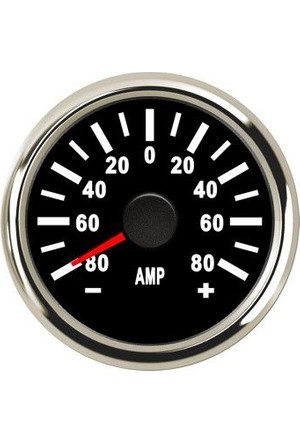 AMPERMETRE Sealux 80amp Ø52mm SİYAH 12/24v