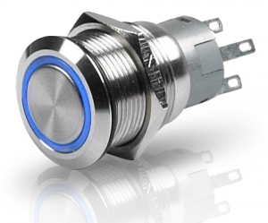 Hella Marine paslanmaz çelik, ledli switch.  Çalışma : Aç-Kapa