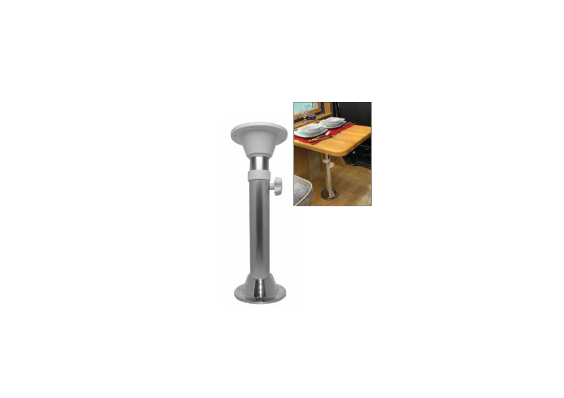 MASA AYAĞI TELESKOPİK ALT KAPAK cr-ni 53-81cm Ø195MM