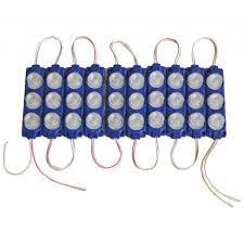 PARMAK LAMBA 10 lu SET 12V MAVİ CAMLI