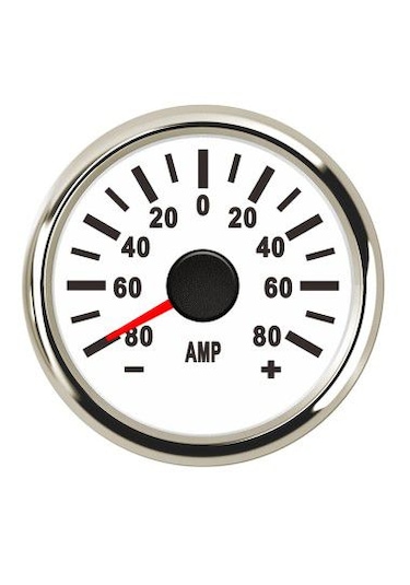 SEALUX AMPERMETRE 80amp Ø52mm BEYAZ 12/24v