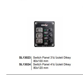 4 ANAHTARLI İZOLELİ DİKEY SWITCH PANEL