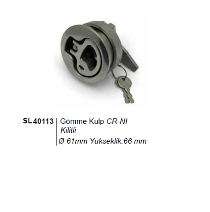 GÖMME KULP KİLİTLİ Ø62mm cr-ni