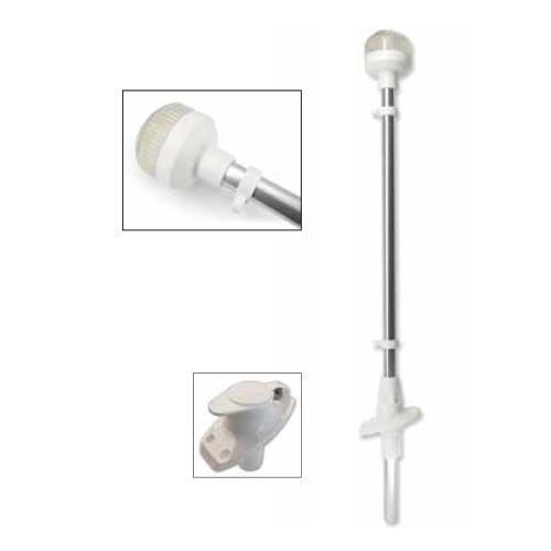 IŞIKLI BAYRAK DİREĞİ AYARLI led 12v,BEYAZ 60cm