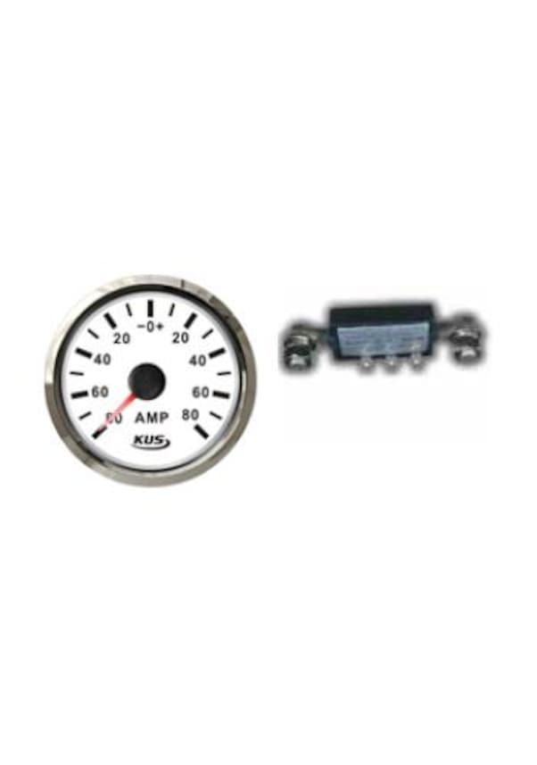 AMPERMETRE Ø52mm BEYAZ 12/24v ŞÖNT DAHİLDİR