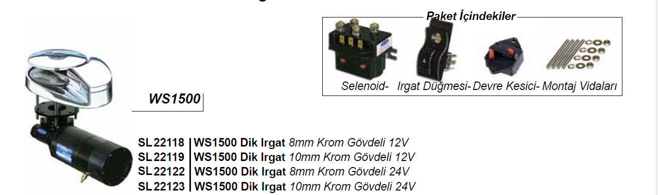 WS1500 DİK IRGAT 8mm 24v