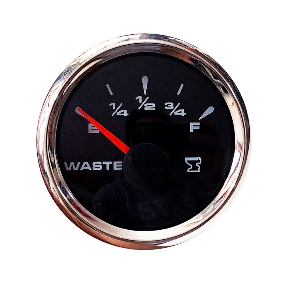 ATIK SU SEVİYE GÖSTERGESİ Sealux 12/24v Ø52mm SİYAH