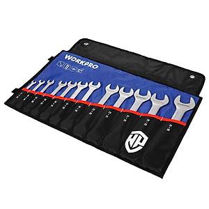 WORKPRO WP202507 6-32mm 12 Par�a CR-V Profesyonel A��k A��z Anahtar Tak�m� + Bez Ta��ma K�l�f�
